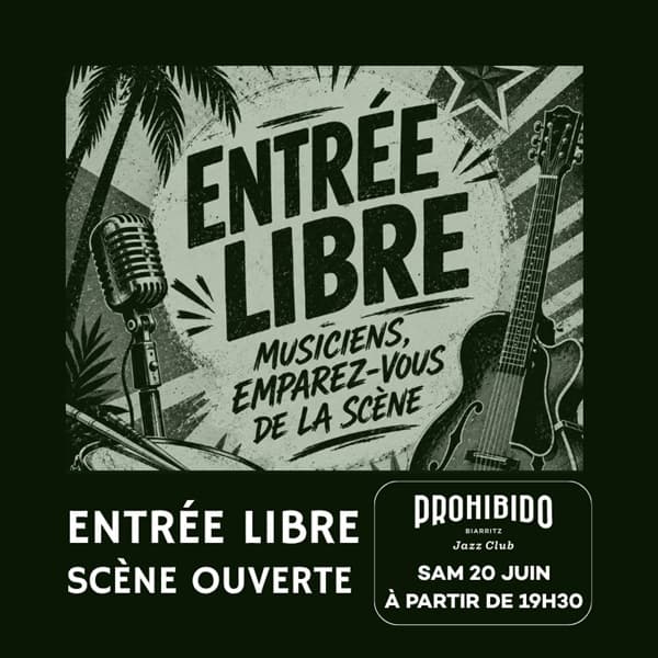 Illustration de l'événement : Prohibido Biarritz Jazz Club : Une soirée spéciale Fête de la Musique