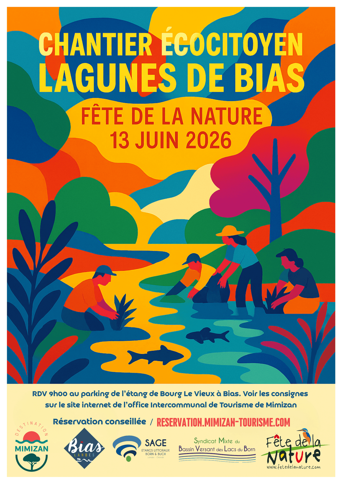 Illustration de l'événement : Fête de la nature - Chantier écocitoyen - Lagune de Bias
