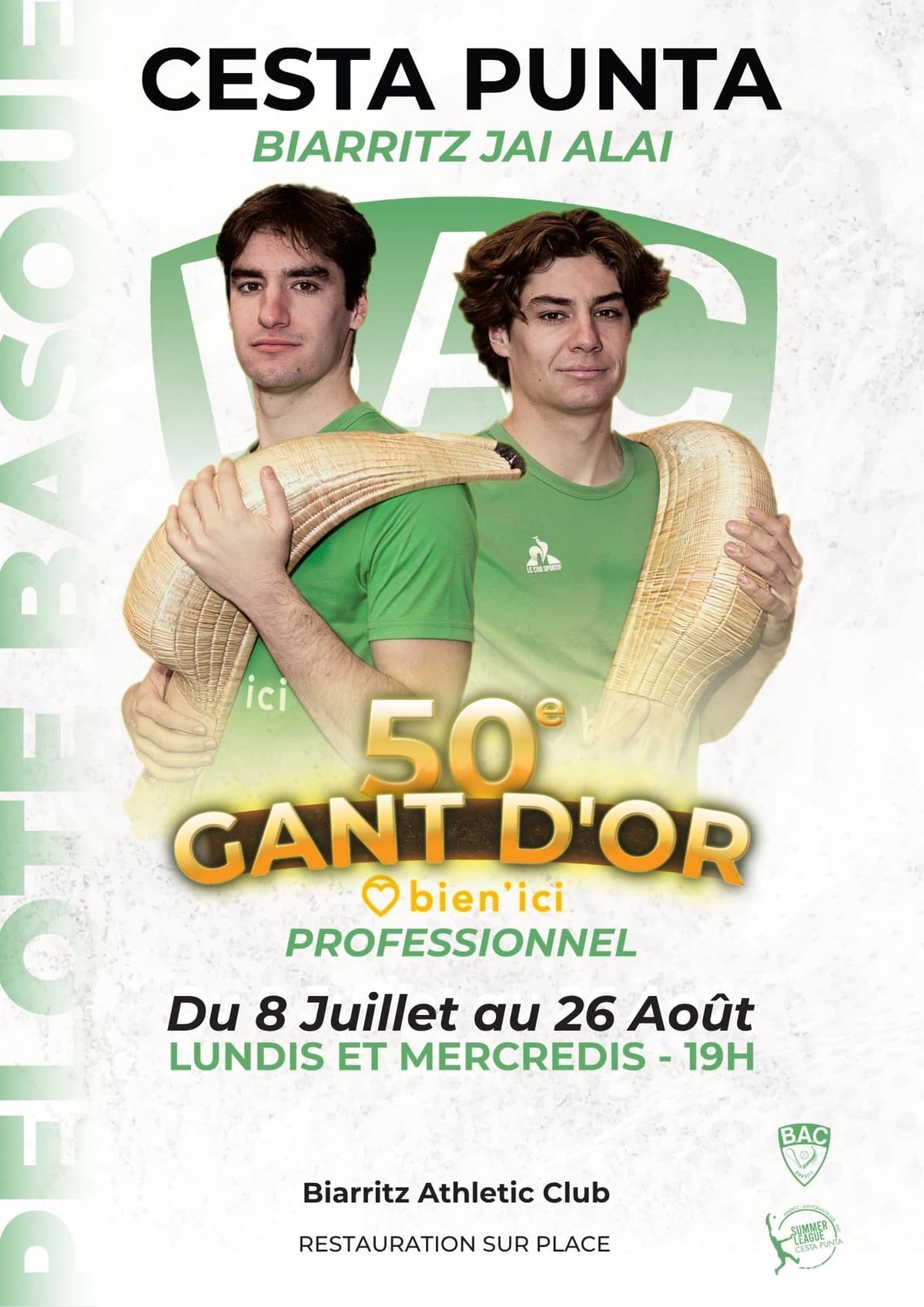 Illustration de l'événement : Pelote basque - Cesta Punta Gant d'Or - Master 2 Crédit Mutuel - Finale