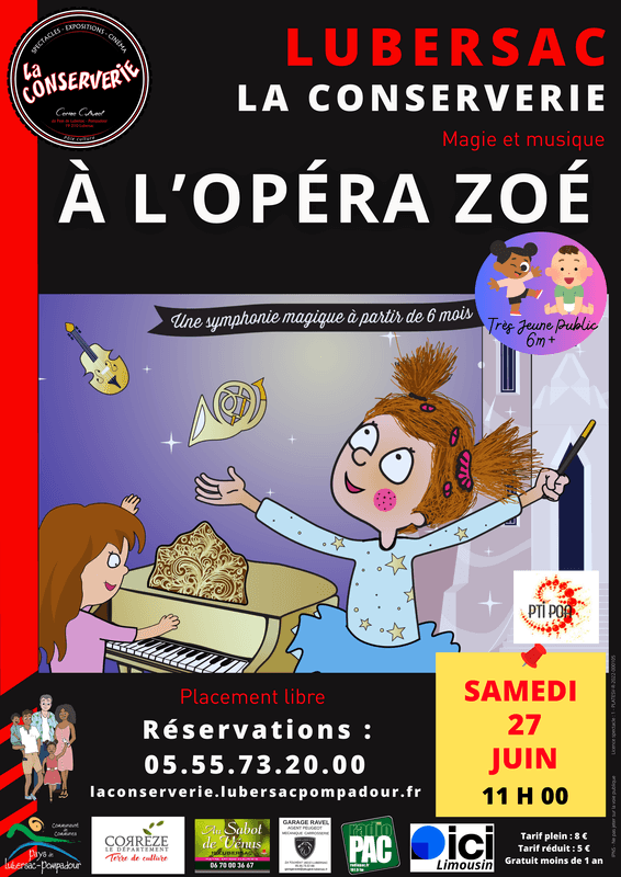 Illustration de l'événement : La Conserverie : A l'Opéra Zoé (spectacle jeunesse)