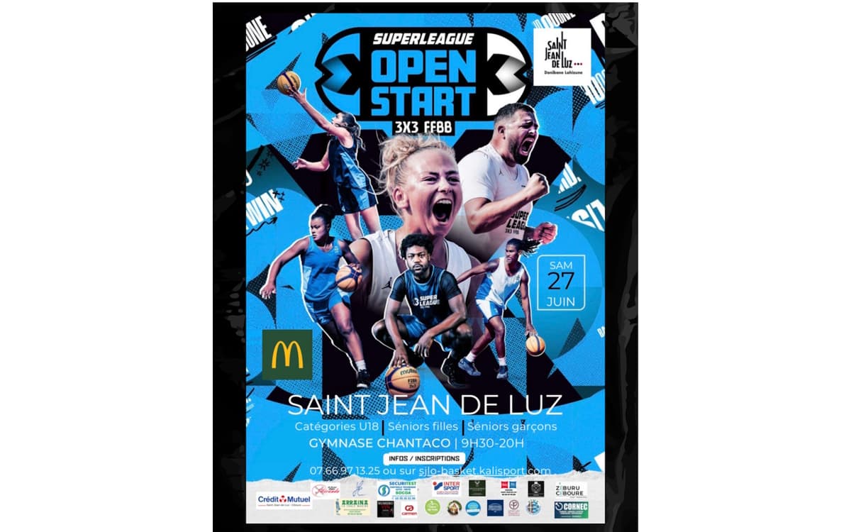 Illustration de l'événement : Superleague Open start: Saint-Jean-de-Luz Basket 3x3