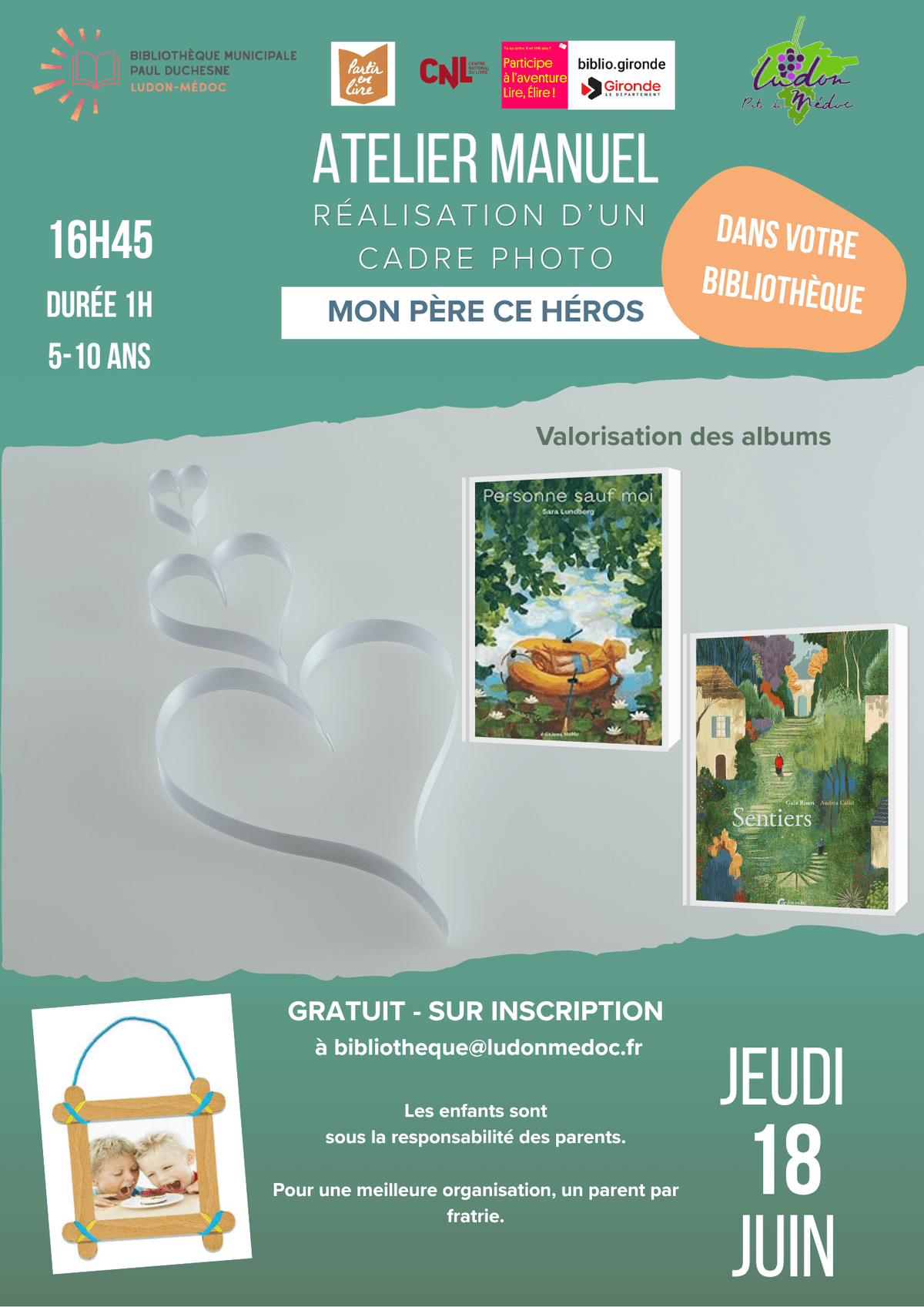 Illustration de l'événement : Réalisation du cadre photo : mon père ce héros