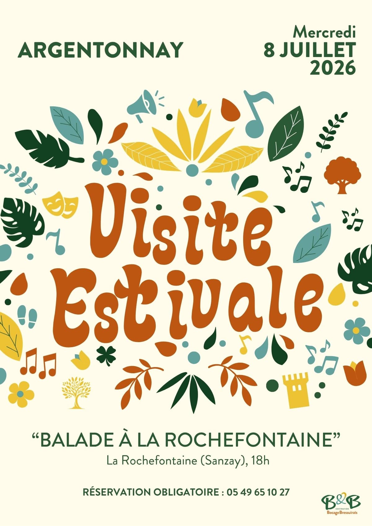 Illustration de l'événement : Visites Estivales 2026 - Balade à La Rochefontaine - Sanzay