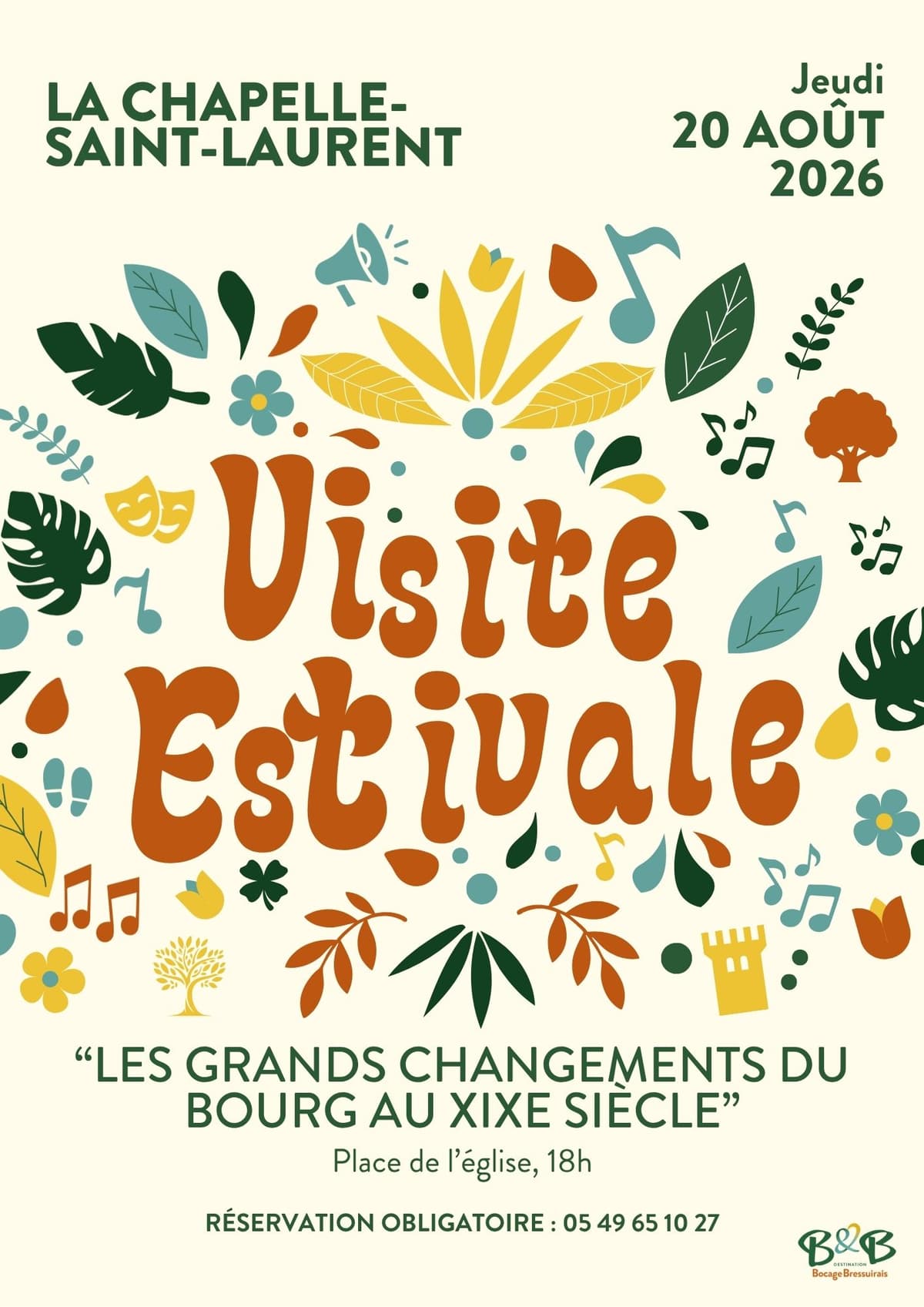 Illustration de l'événement : Visites Estivales 2026 - Les grands changements du bourg au XIXe siècle - La Chapelle-Saint-Laurent