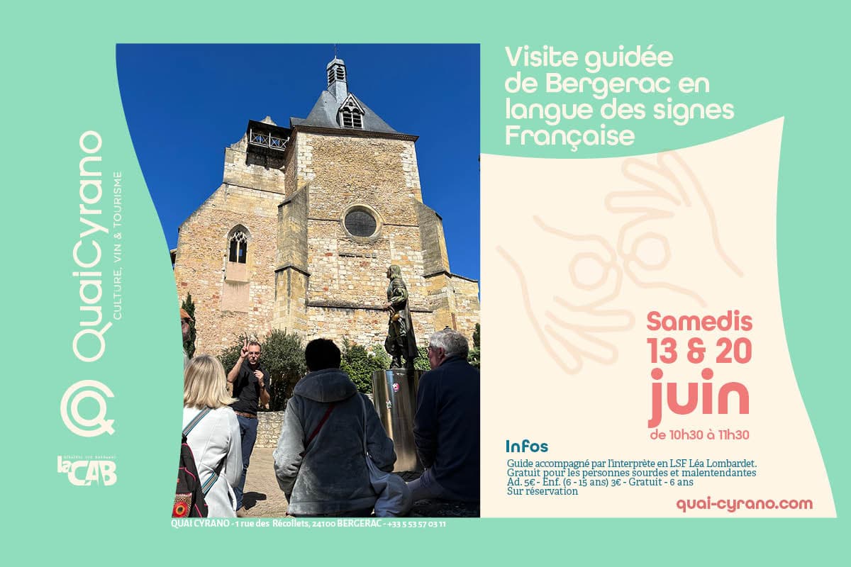Illustration de l'événement : Visite patrimoine de Bergerac en LSF