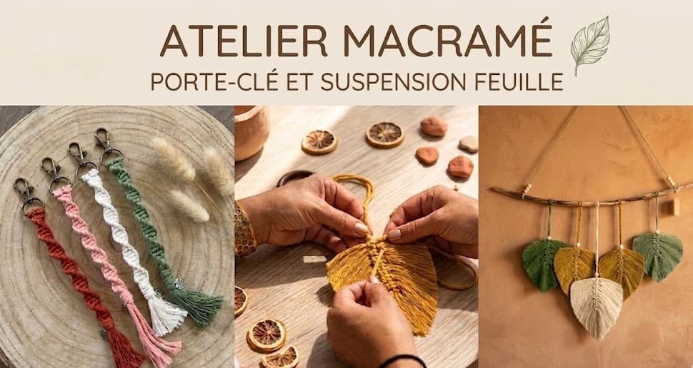 Illustration de l'événement : Atelier porte-clé ou feuilles en macramé