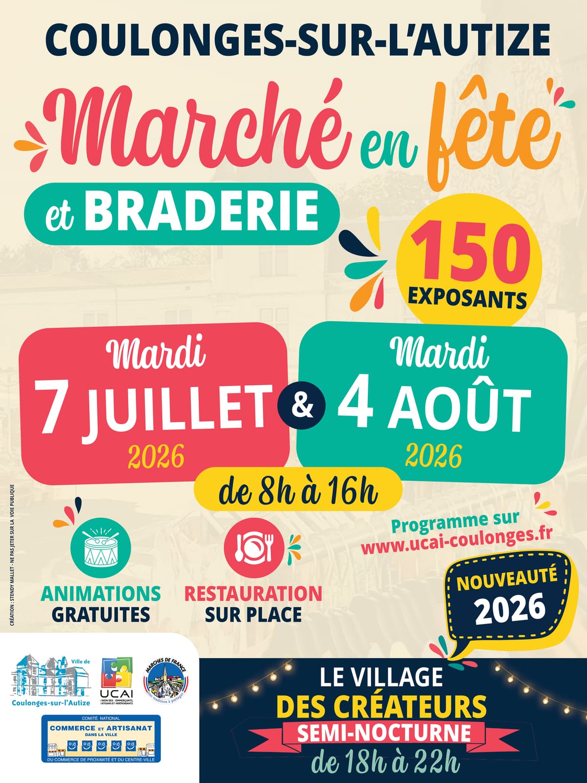 Illustration de l'événement : Marché en fête & Village semi-nocturne des créateurs