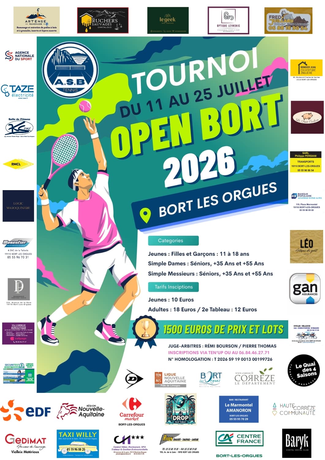 Illustration de l'événement : Tournoi de tennis Open Bort 2026