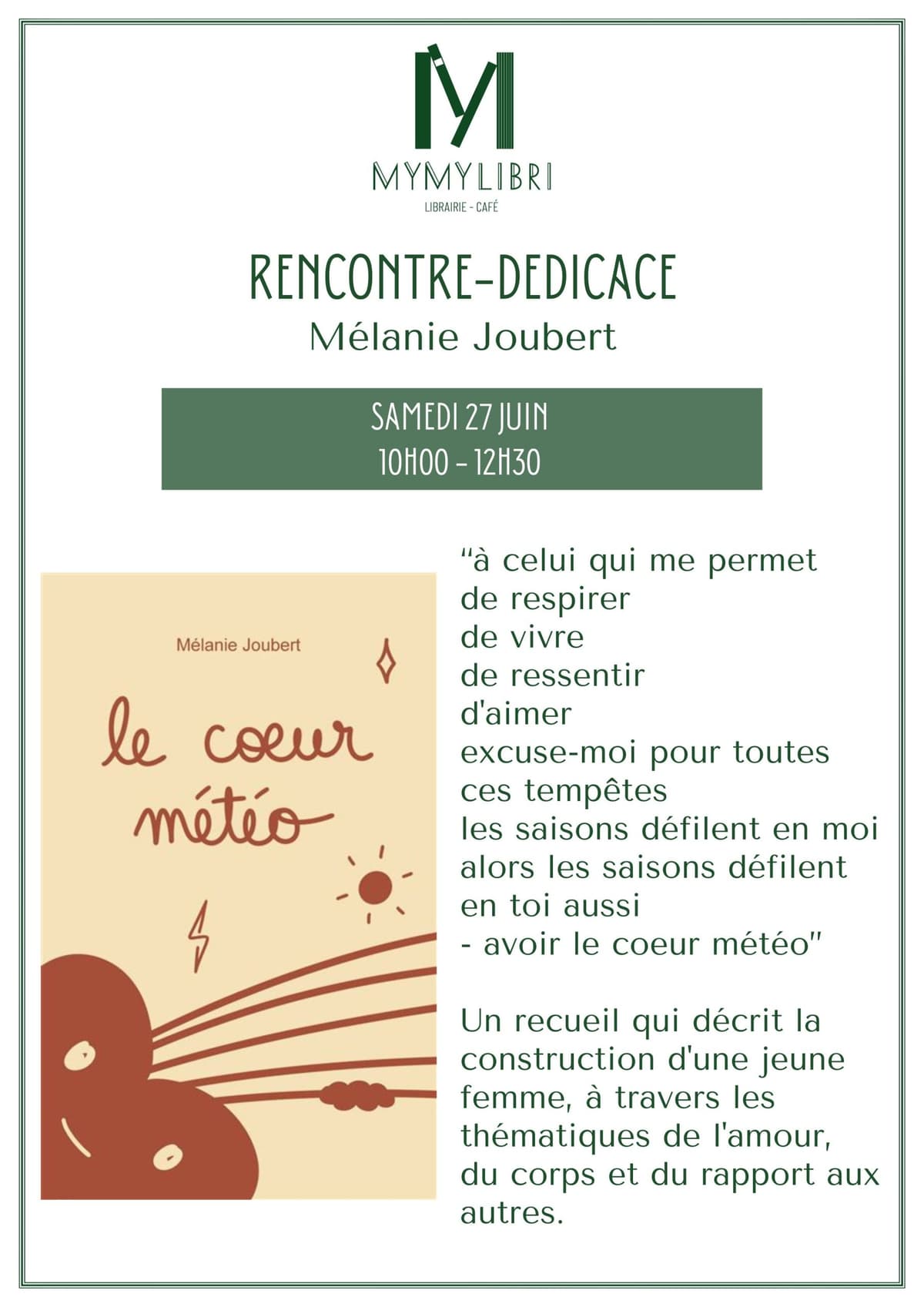 Illustration de l'événement : Dédicace avec Mélanie Joubert