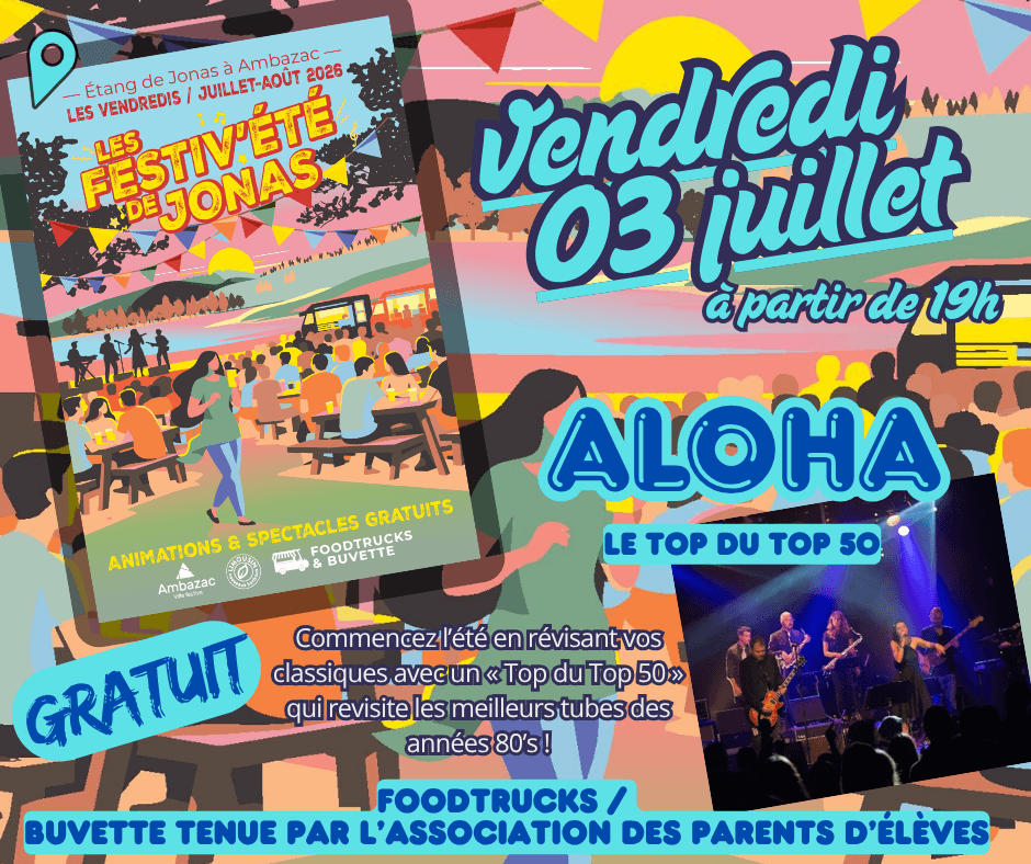 Illustration de l'événement : Les Festiv'Eté de Jonas : Aloha / Le Top du Top 50