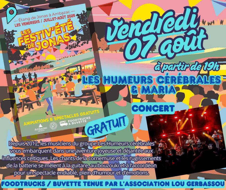 Illustration de l'événement : Les Festiv'Eté de Jonas : Les Humeurs Cérébrales et Maria