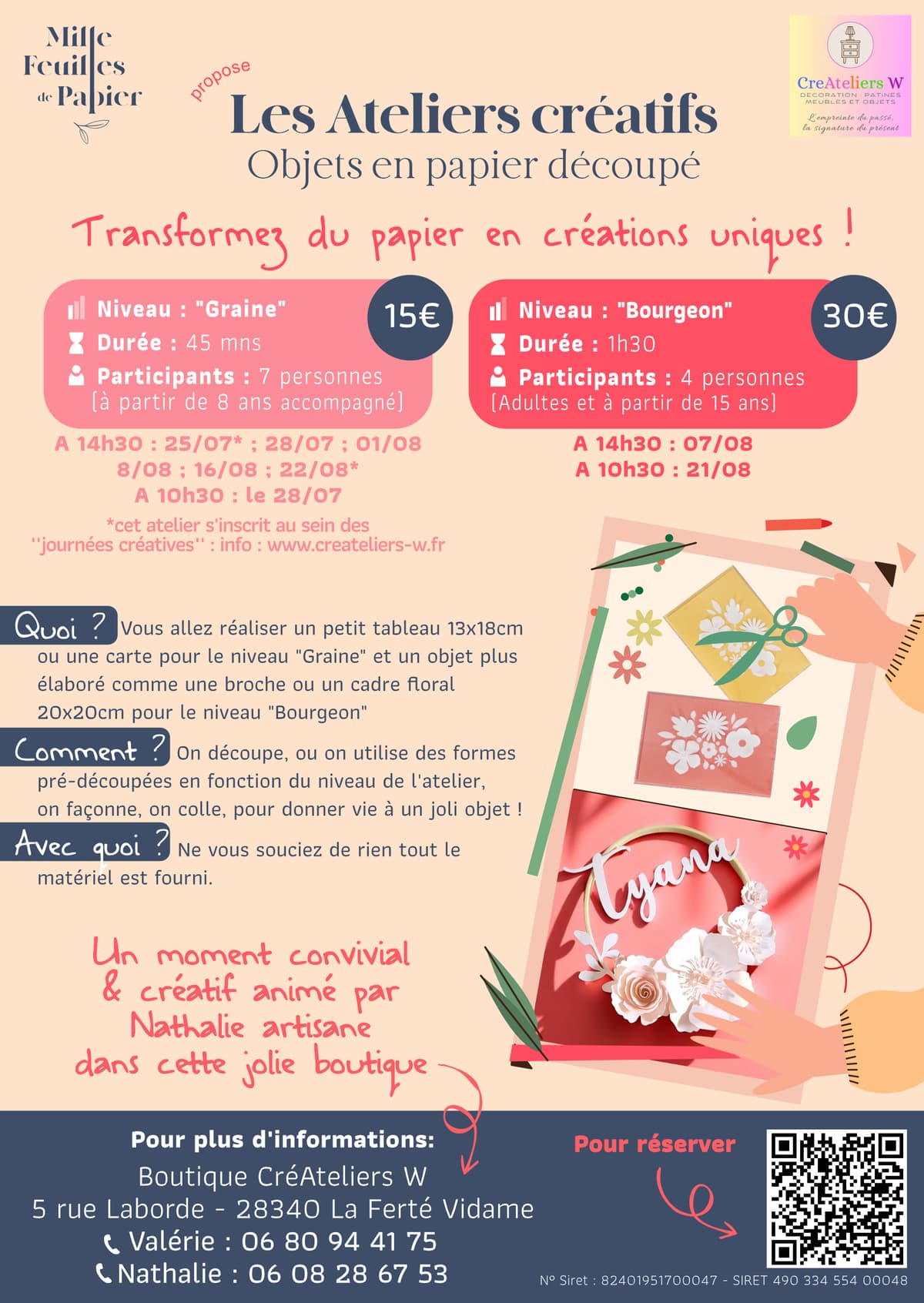 Illustration de l'événement : Ateliers Créatifs "avancés" : objets en papier découpé