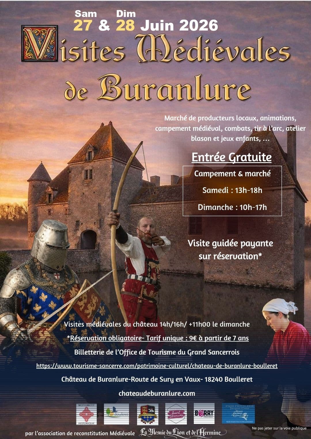 Illustration de l'événement : Visites médiévales de Buranlure