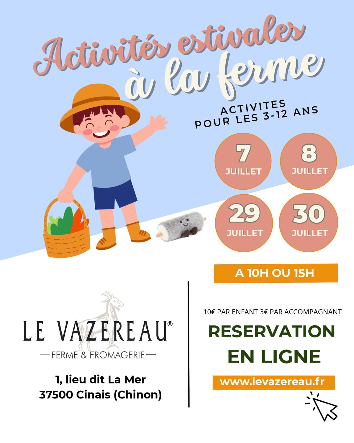 Illustration de l'événement : Activités estivales à la ferme