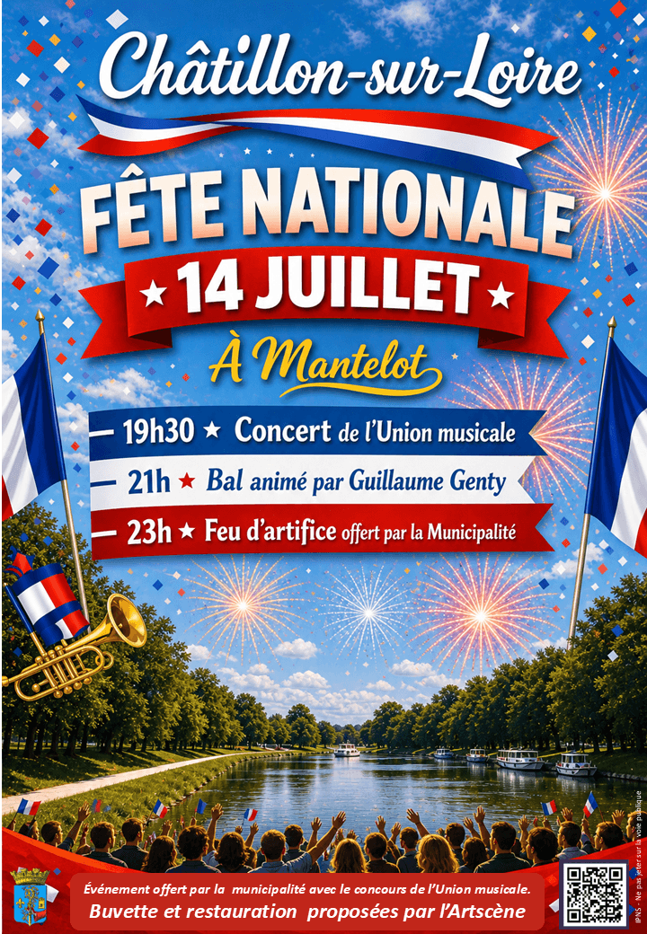 Illustration de l'événement : Festivités du 14 juillet : concert, bal et feu d'artifice
