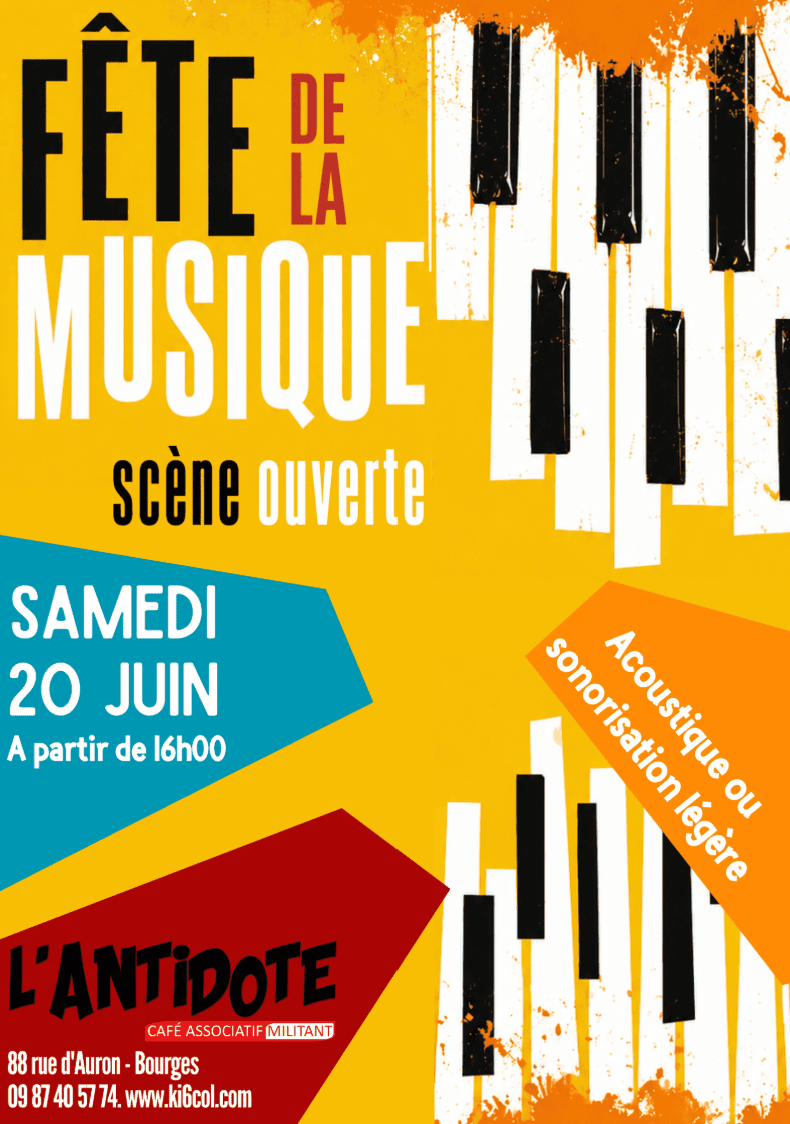 Illustration de l'événement : Fête de la Musique à L'Antidote