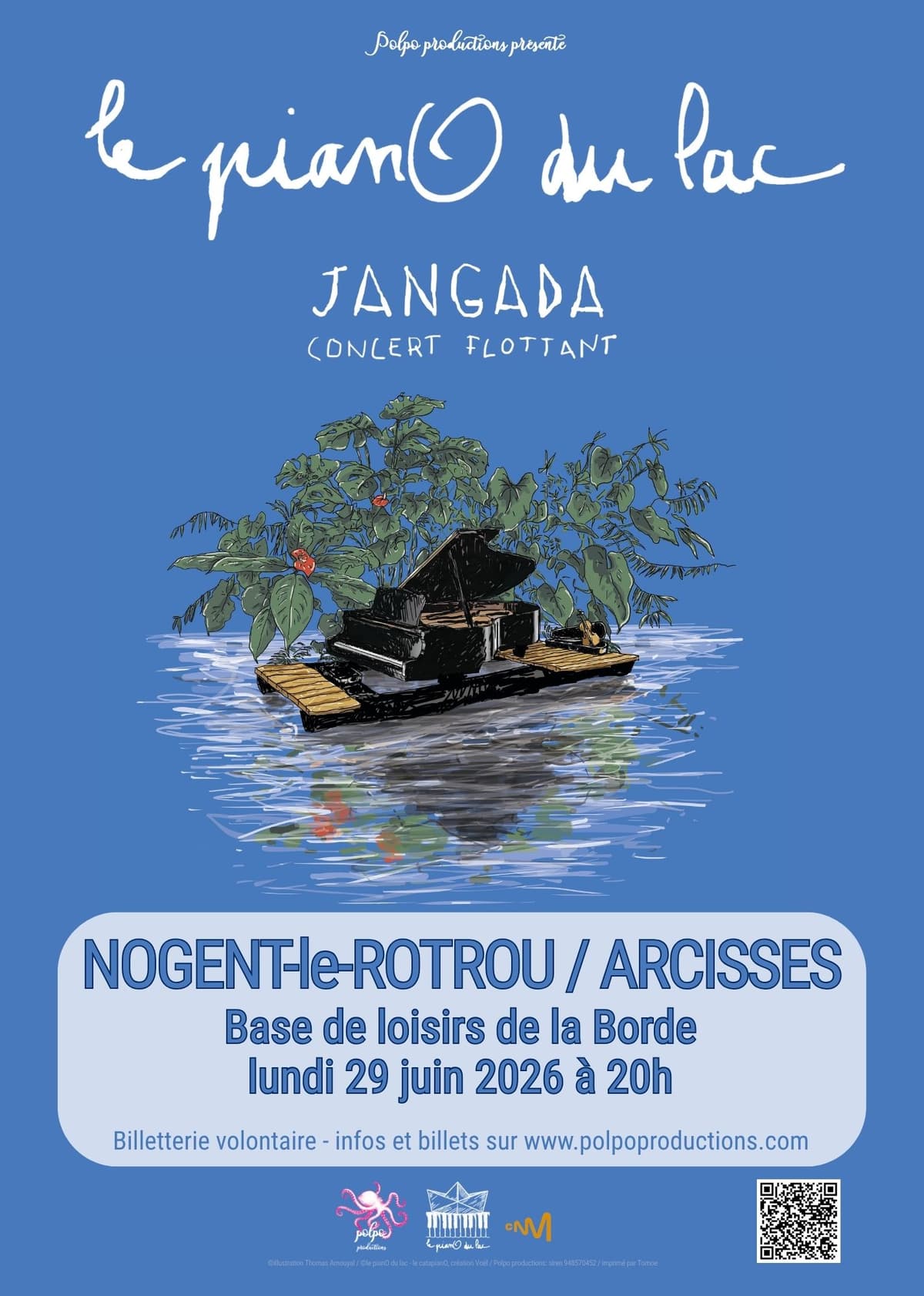 Illustration de l'événement : Concert Flottant - Jangada par Le Piano du Lac