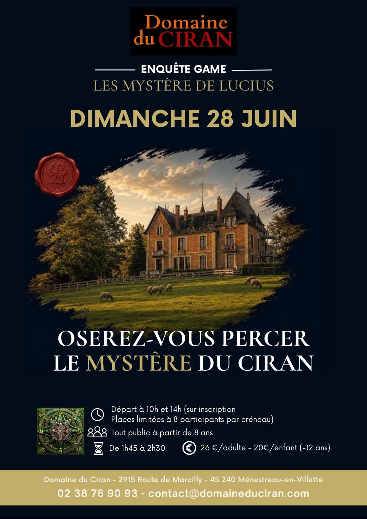 Illustration de l'événement : Enquête Game : Les mystères de Lucius