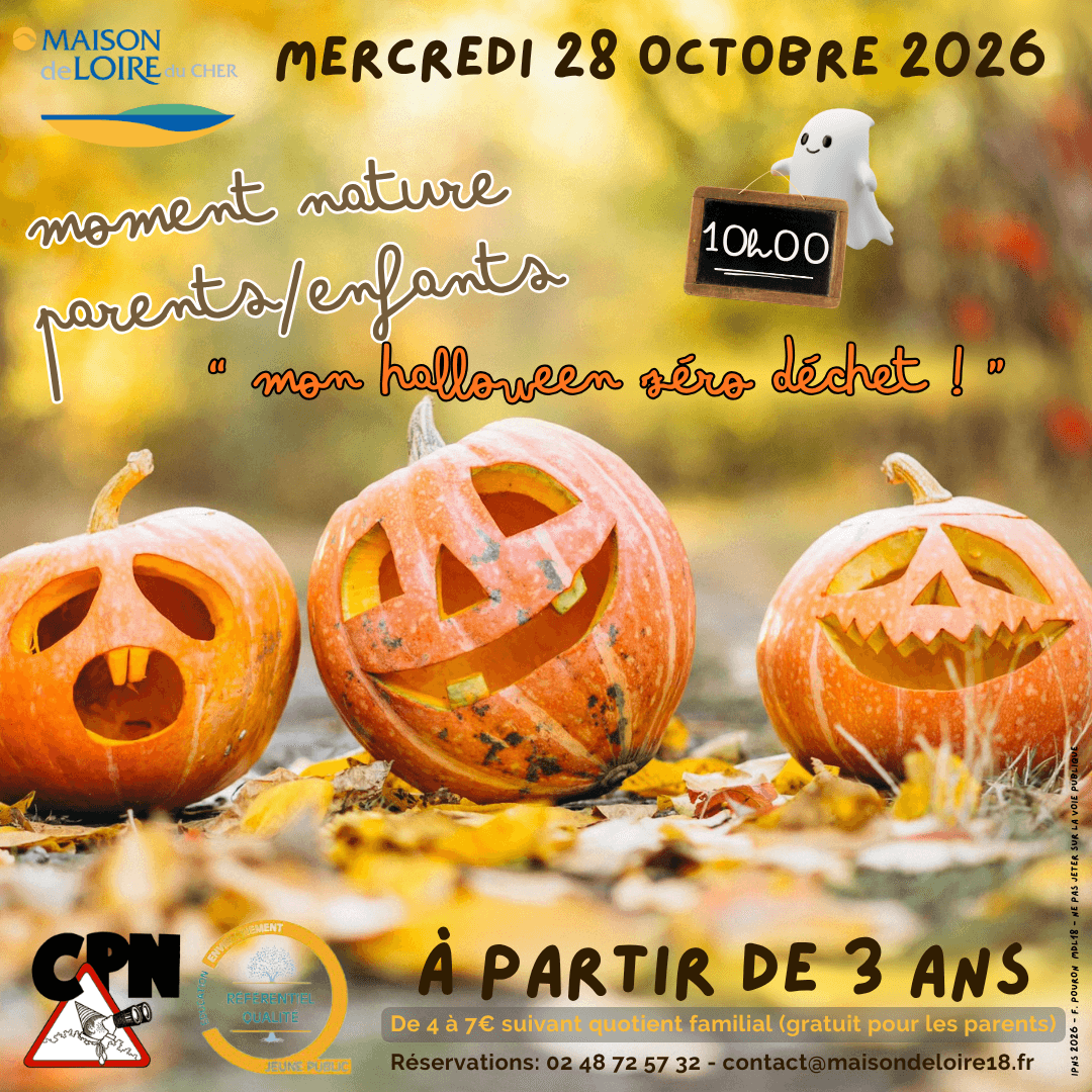 Illustration de l'événement : Moment Nature Parents-Enfants "Explora'Loire" / "Mon halloween Zéro Déchets!"