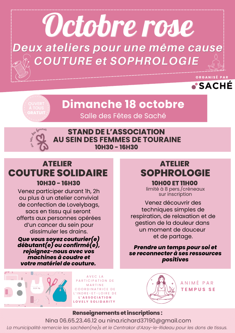 Illustration de l'événement : Octobre Rose - Sophrologie et Couture