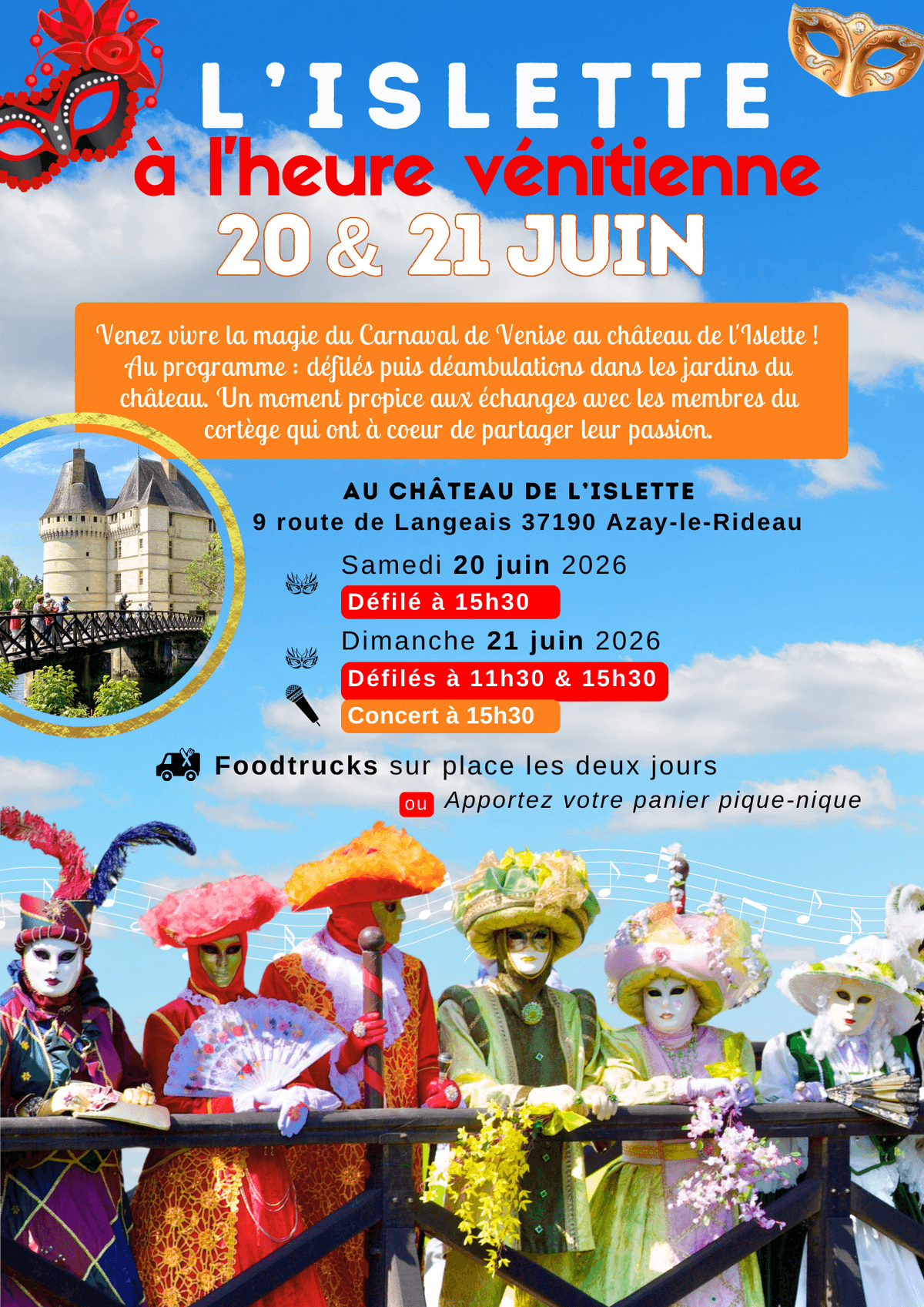 Illustration de l'événement : Le Château de l'Islette à l'heure Vénitienne