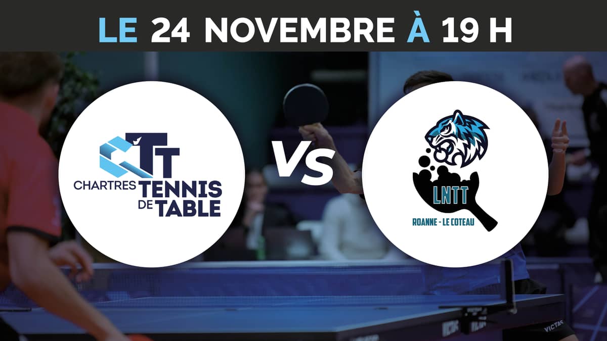 Illustration de l'événement : C'Chartres Tennis de table vs Roanne LNTT