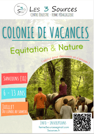 Illustration de l'événement : Colonies de vacances équitation et nature