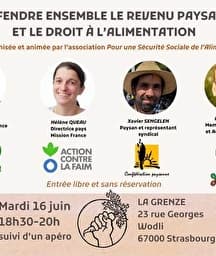 Illustration de l'événement : Table-ronde : Défendons ensemble le revenu paysan et le droit à l’alim