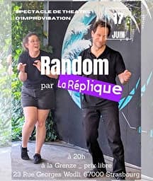 Illustration de l'événement : Spectacle : Théâtre d’impro en terrasse avec La Réplique à La Grenze