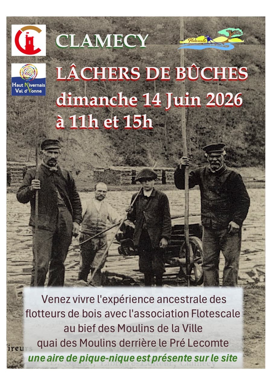 Illustration de l'événement : Flottage du bois : Lâchers de bûches perdues