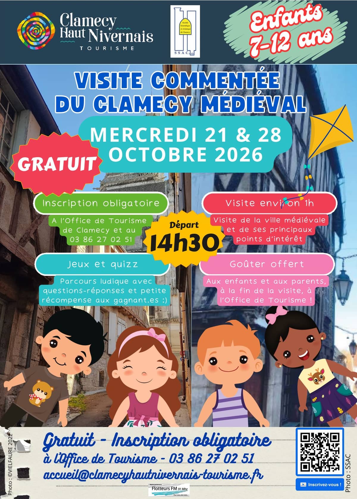 Illustration de l'événement : Visite commentée ludique pour enfants du Clamecy médiéval