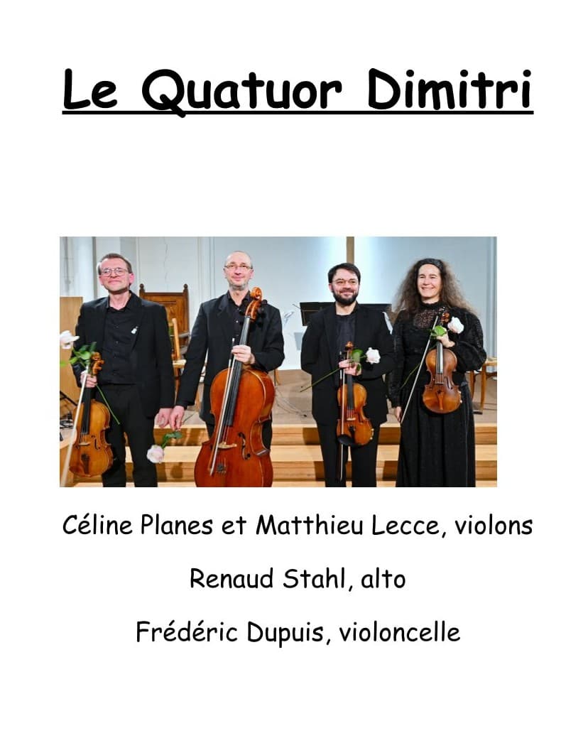 Illustration de l'événement : Concerts Fédémuse : Le Quatuor Dimitri