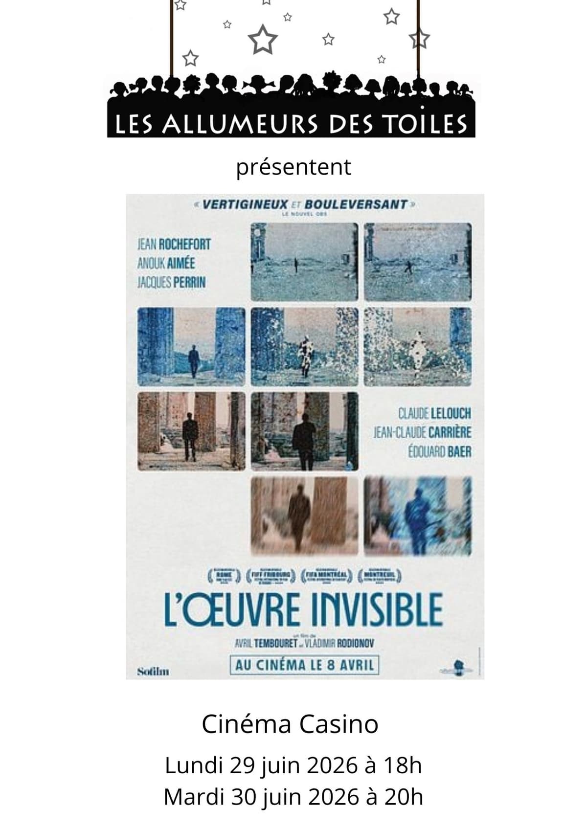 Illustration de l'événement : Les Allumeurs des Toiles présentent : "L'Œuvre invisible" - Documentaire de Avril Tembouret et Vladimir Rodionov
