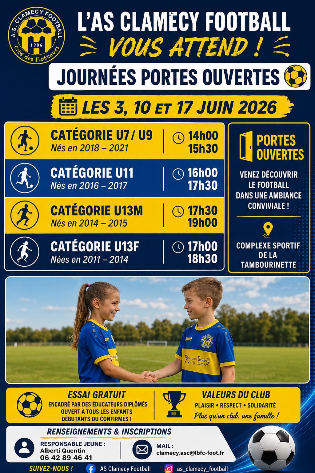 Illustration de l'événement : Portes ouvertes de l'A.S. Clamecy Football - Jeunes