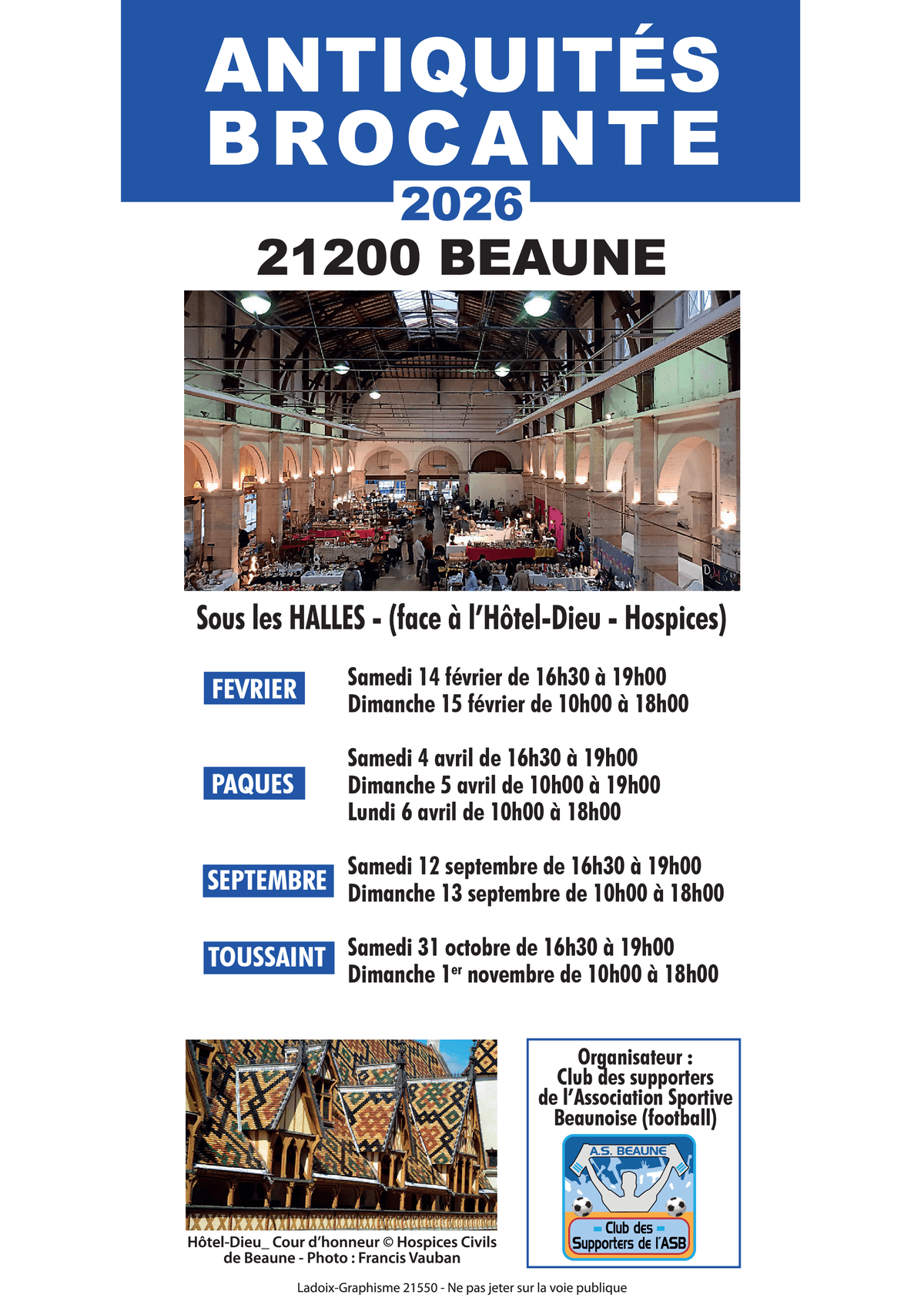 Illustration de l'événement : ANTIQUITÉS - BROCANTE DES HALLES DE BEAUNE