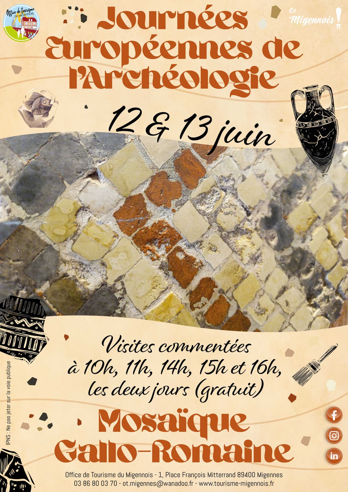 Illustration de l'événement : Journées Européennes de l'Archéologie - Mosaïque Gallo-Romaine