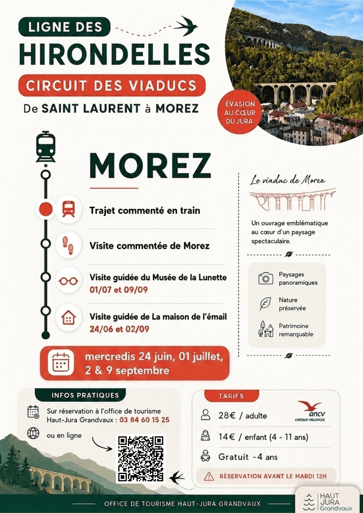 Illustration de l'événement : Excursion sur la Ligne des Hirondelles : "circuit des viaducs"