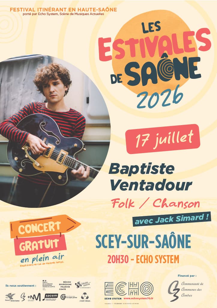 Illustration de l'événement : Les Estivales de Saône - Baptiste Ventadour + Jack Simard