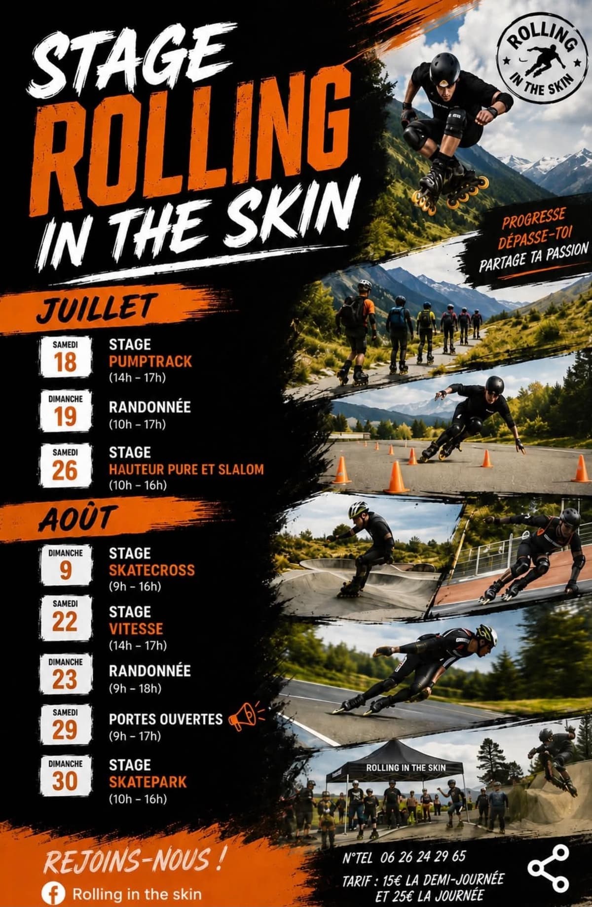 Illustration de l'événement : Stage Rolling in the Skin - Hauteur pure et slalom