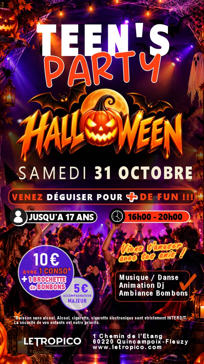Illustration de l'événement : TEEN'S PARTY spéciale HALLOWEEN !