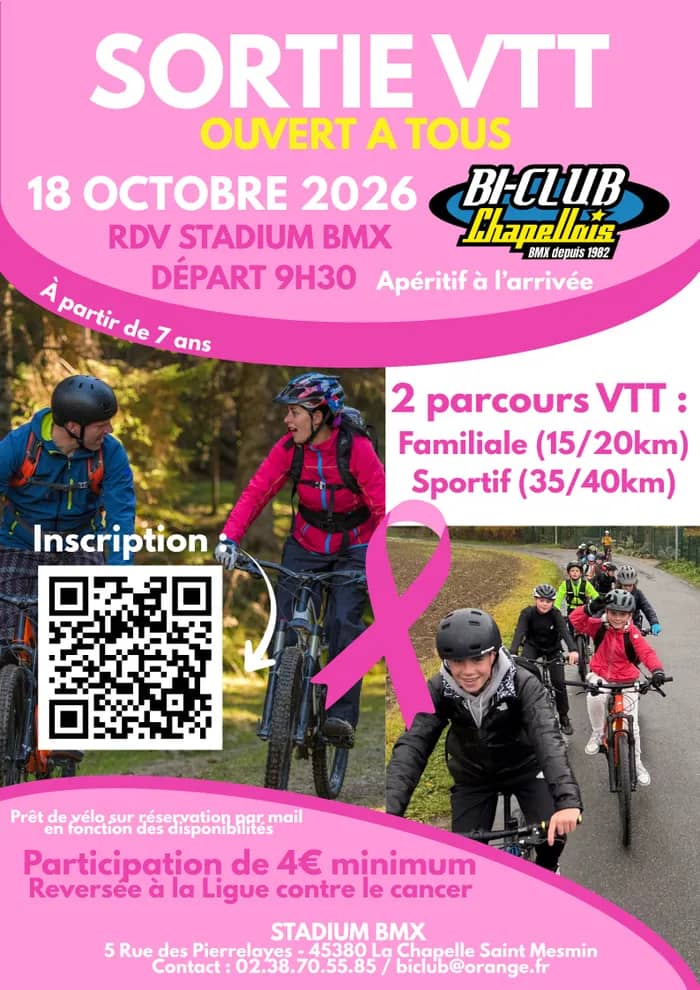 Illustration de l'événement : Sortie VTT - Octobre Rose