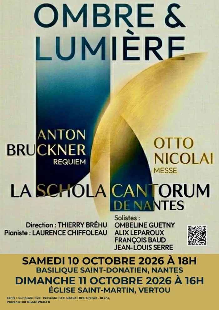 Illustration de l'événement : La Schola Cantorum de Nantes, Concert Ombre et Lumière
