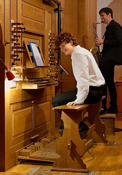 Illustration de l'événement : Concert de jazz par Pierre Jacob (orgue) et Fabrice Ley (saxophone)