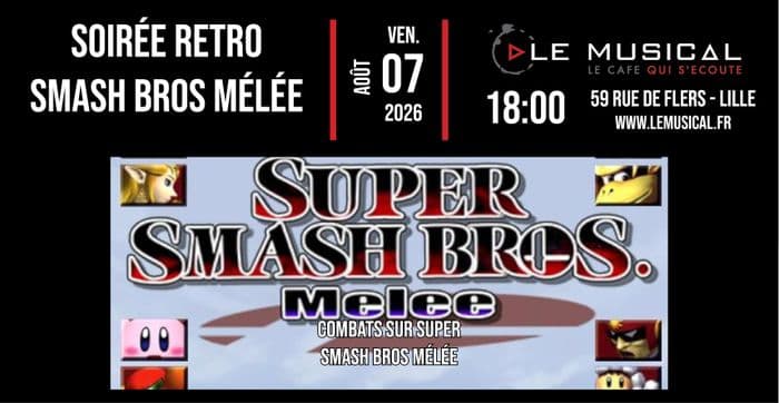 Illustration de l'événement : Soirée retro gaming special Smash bros mélée