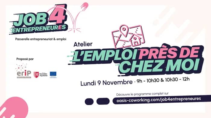 Illustration de l'événement : L'emploi près de chez moi - JOB4ENTREPRENEURES