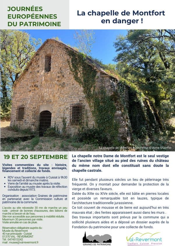 Illustration de l'événement : Visite guidée de la chapelle Notre Dame du Mont Fort