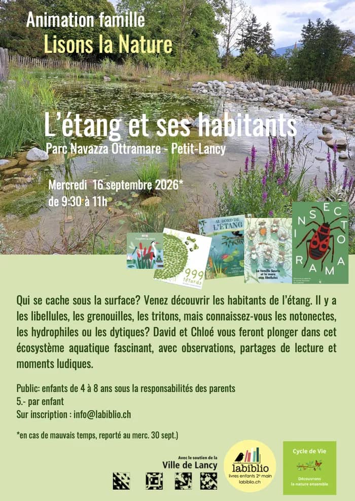 Illustration de l'événement : "Lisons la nature": L'étang et ses habitants