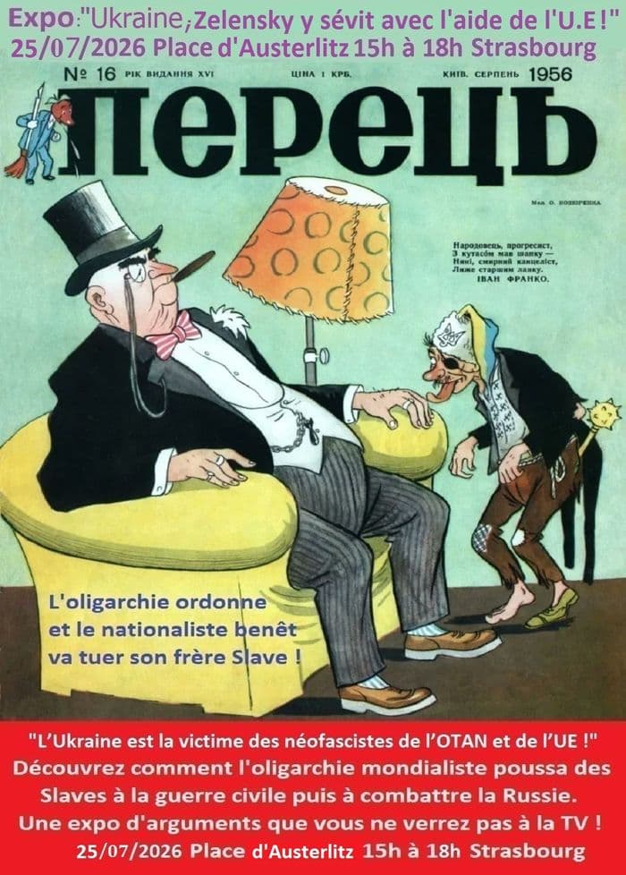 Illustration de l'événement : Expo : "Ukraine, Zelensky y sévit avec l’aide de l’U.E !"