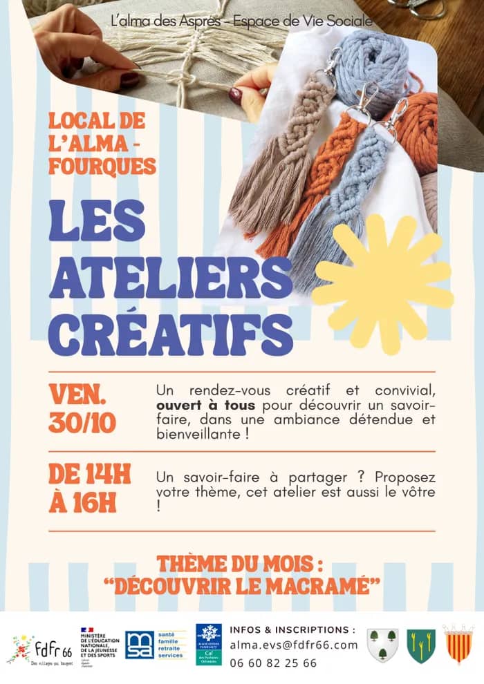 Illustration de l'événement : Les ateliers créatifs