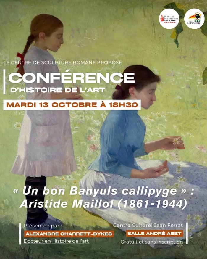 Illustration de l'événement : Conférence d'Histoire de l'art : « Un bon Banyuls callipyge » Aristide Maillol (1861-1944).